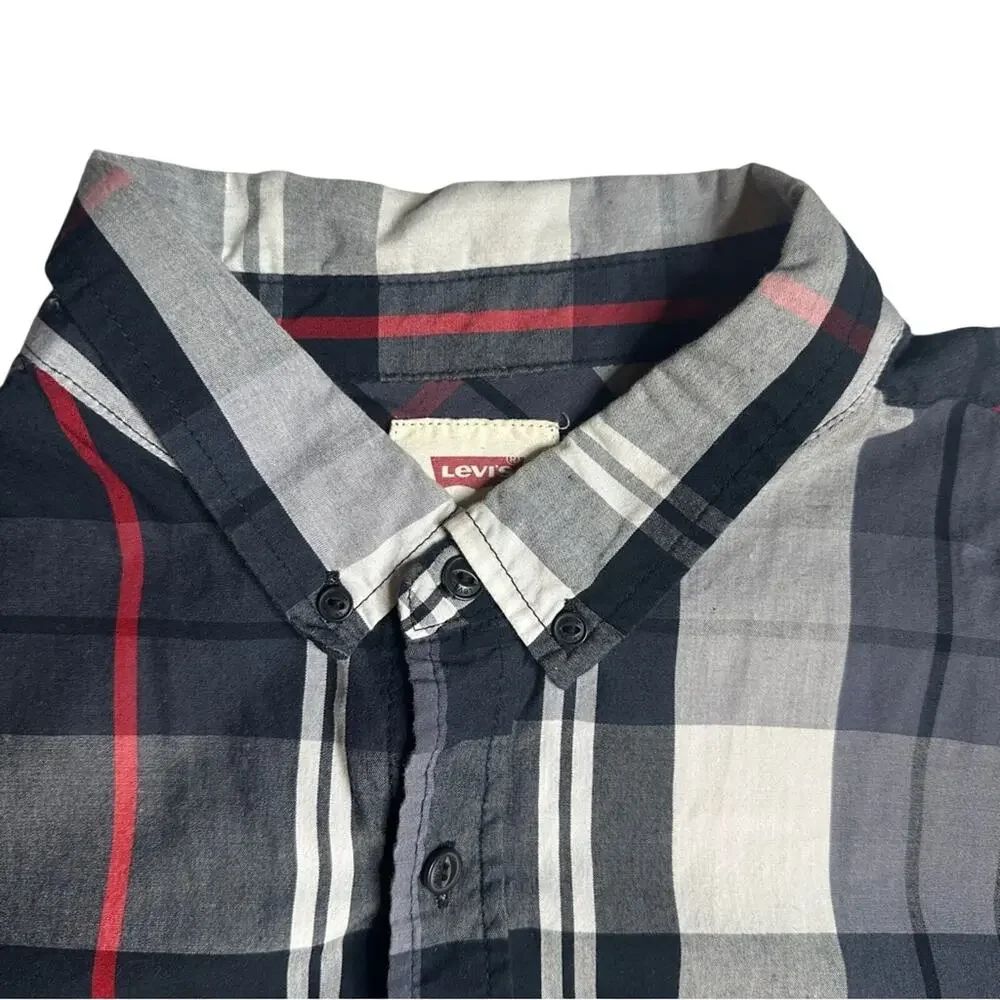 Levi’s Men’s XL Plaid Button Down Shirt Long Sleeve Cotton Blend